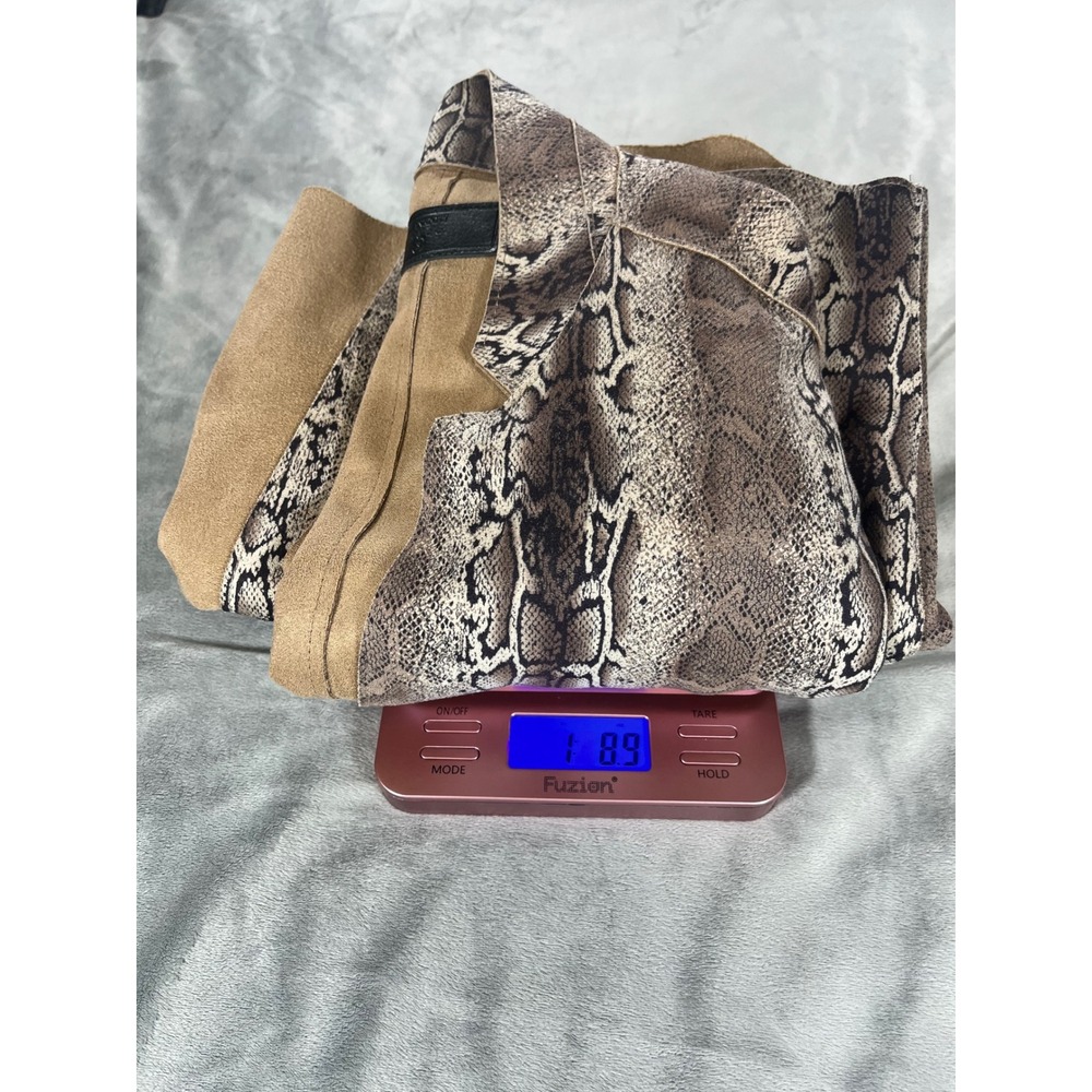 BLANK NYC Anthropologie Faux Suede Snakeskin Long One Button Jacket Women Size S - Picture 6 of 6
